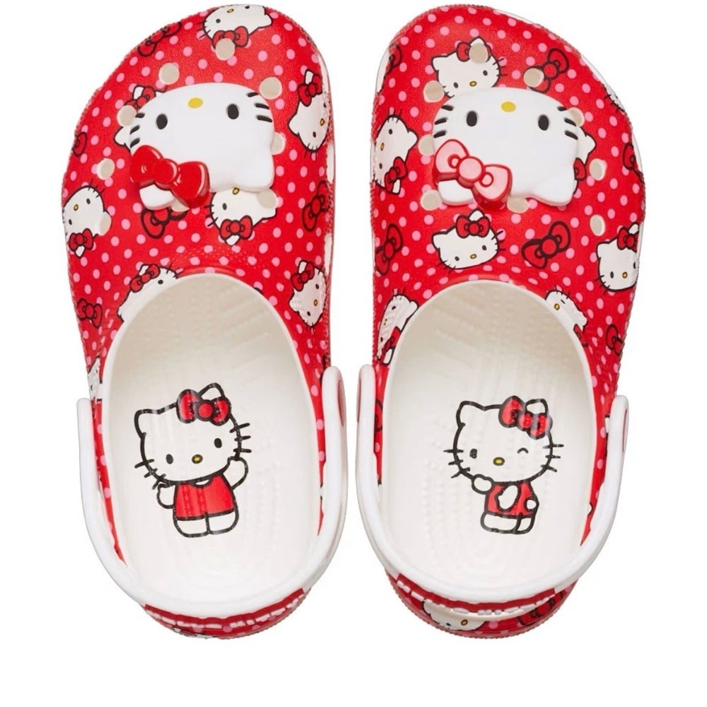 Used  CROCS KIDS HELLO KITTY CLASSIC CLOG Summer Cute  MULTI C12 J3 TAKSE Size 3